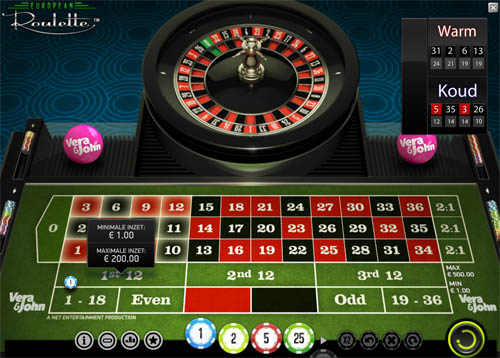 Europees Roulette bij Vera John